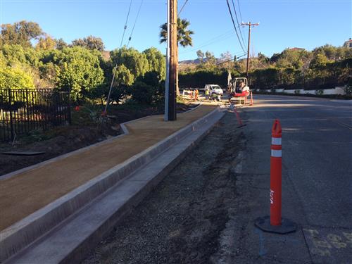 Morning Side View Construction work at Malibu High School 
