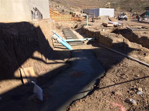 Walkway construction at Malibu High School 