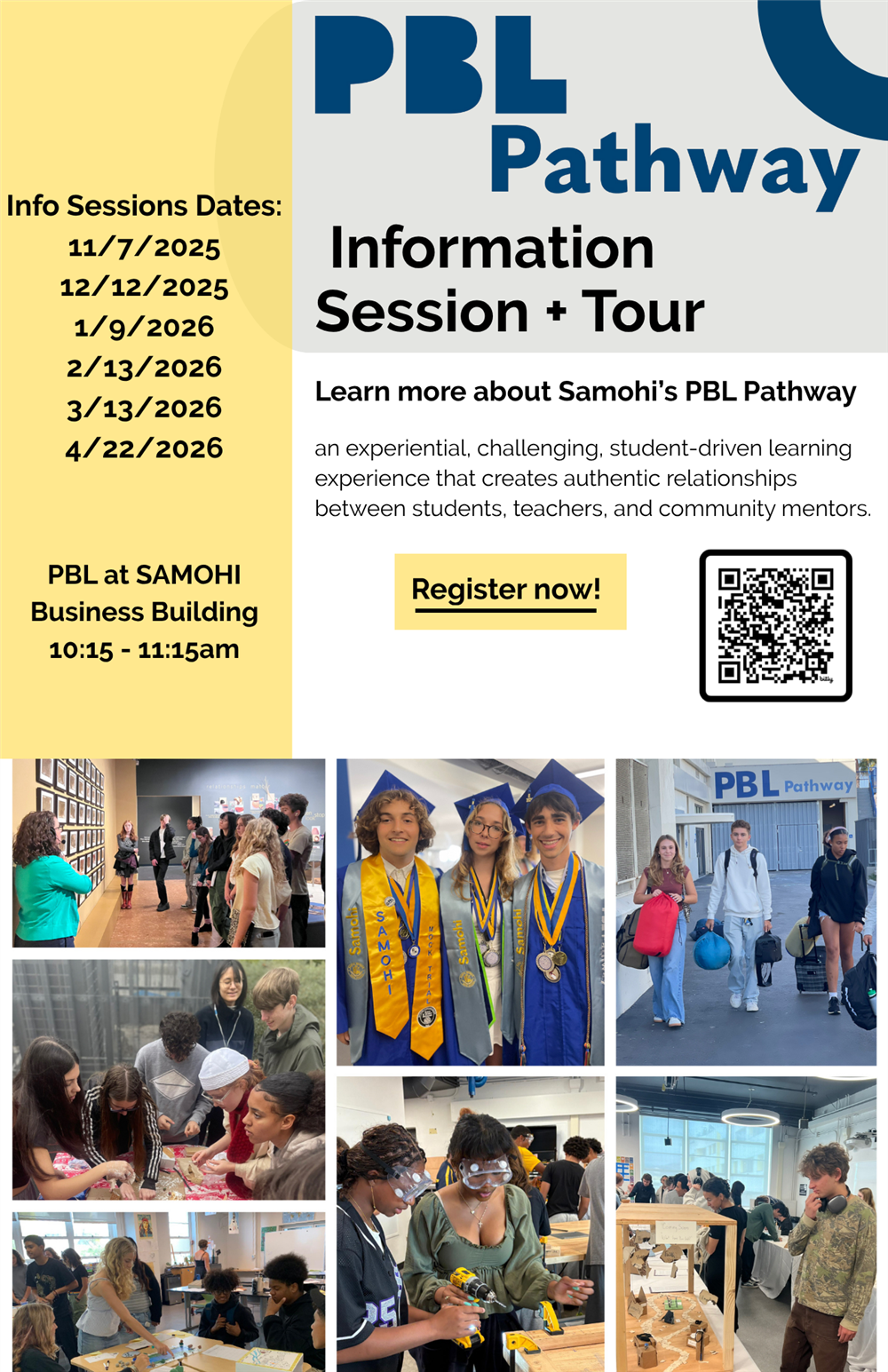 PBL Pathway Info Session Dates and Registration