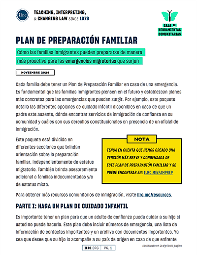 Plan de preparacion famliar