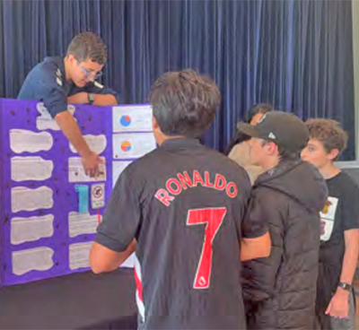  John Adams Middle School students presenting Civic Action projects