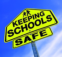  Keeping Schools Safe sign