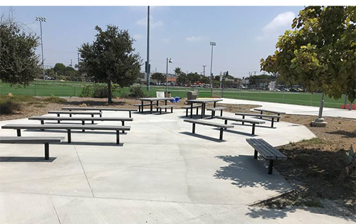 new picnic area at John Adams Middle School 