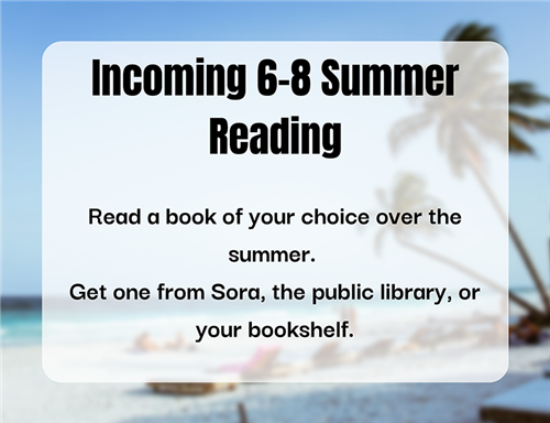 ncoming 6-8 summer reading info
