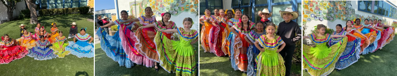SMMUSD students performing Folklorico dancs