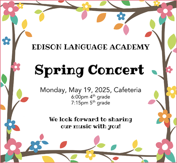  Edison Language Academy Spring Concert, May 19, 2025