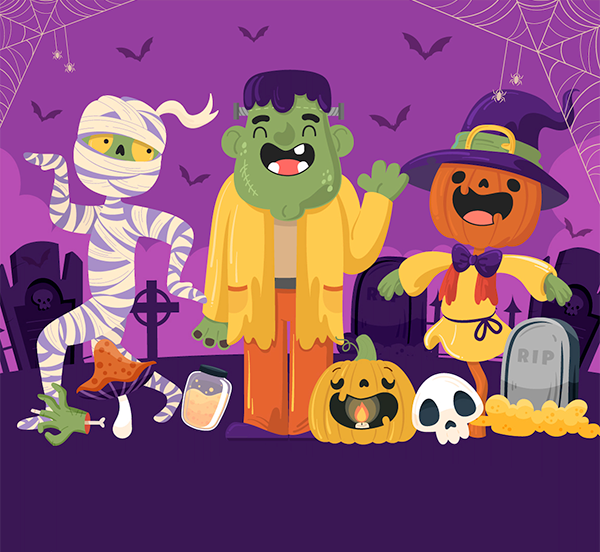  Kids in Halloween Costumes